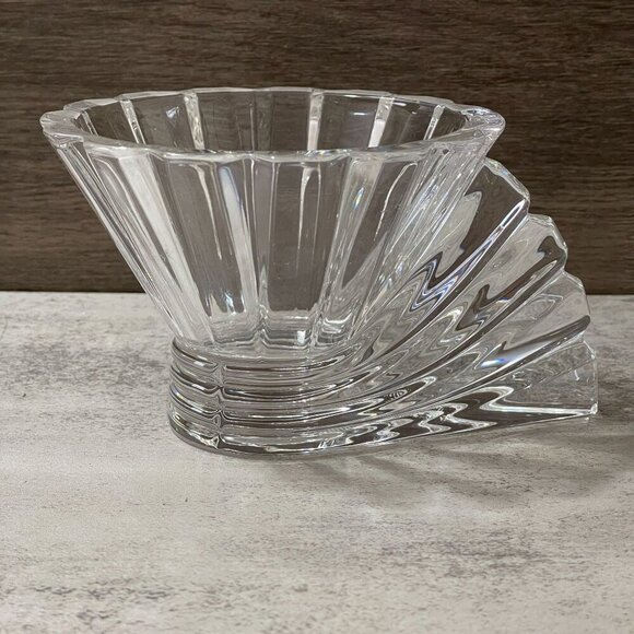 Vintage 90s Rosenthal Studio Line Blossom Lead Crystal Candleholder Germany 3" H - Picture 2 of 9